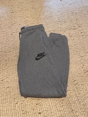 Nike Gray Kids Sweatpants with Black Logo